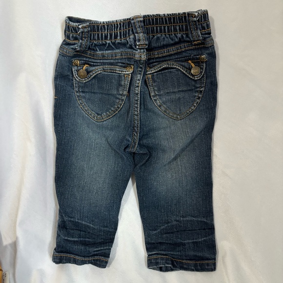 Vintage Y2K 90s Mary Kate Ashley Girl Denim Capris Size 6 Western Boho Patches - Picture 4 of 10